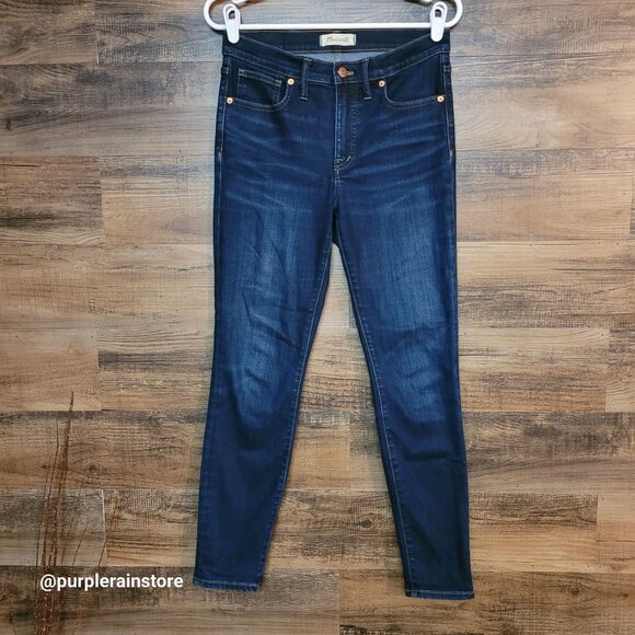 Madewell Jeans 28 Skinny 9" High Rise Tummy Control Slimming Larkspur Wash F8990 - Picture 1 of 13